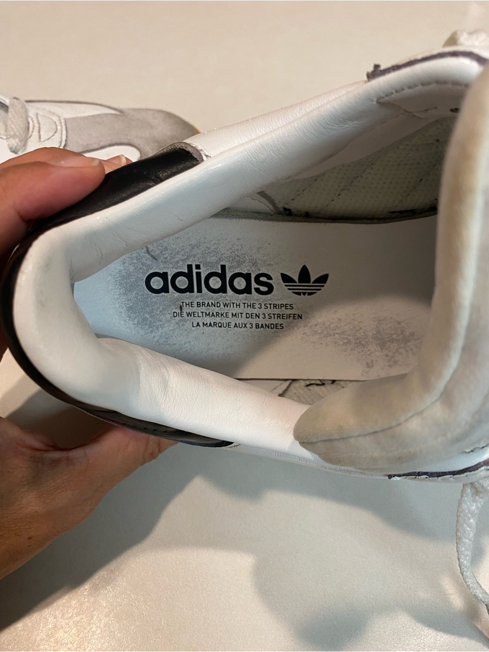 ADIDAS SAMBA XLG CLOUD WHITE CORE BLACK GUM MIDSOLE SNEAKERS SHOE SZ 8 EU 41.5 - Picture 7 of 16